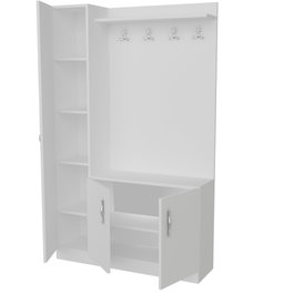Hanah Home Recibidor Blanco con Estantes